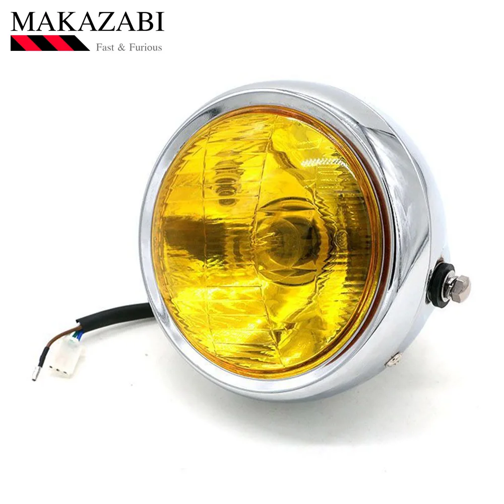 

Motorcycle LED Headlight 35W withTurn Signal Indicators yellow Light Universal Motorbike Fog Spot Head Bulb Light Lamp Headlight