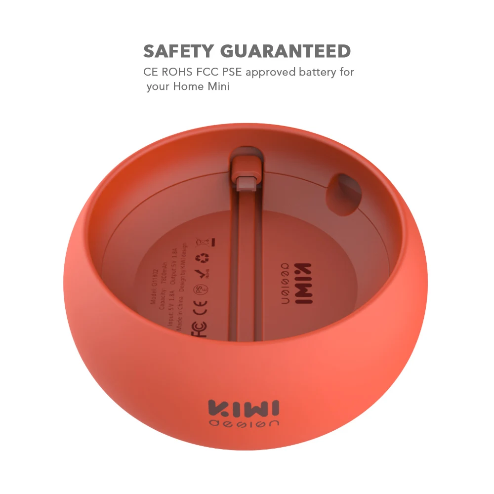 KIWI design Rechargeable Battery Base for Google Home Mini Smart Speaker 7800mAh Portable Power Charger Protective