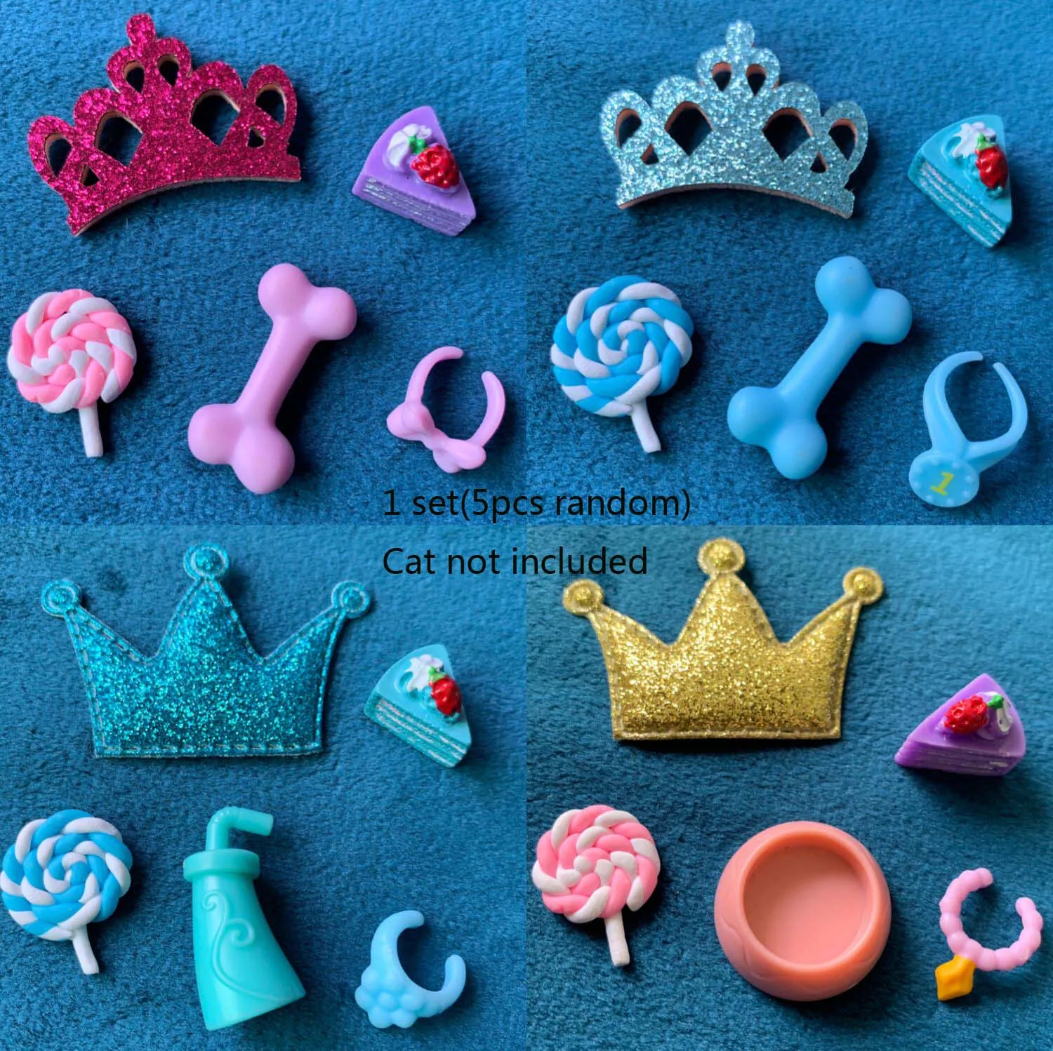 

The Pet Shop Mini 1 Set（5pcs random）Cute ACCESSORIES Random (Cat not included)