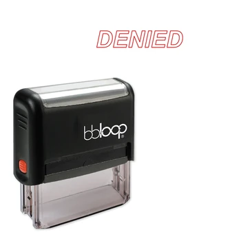 

Bbloop Denied w/Italic outline Style Font and Design Self-Ink
