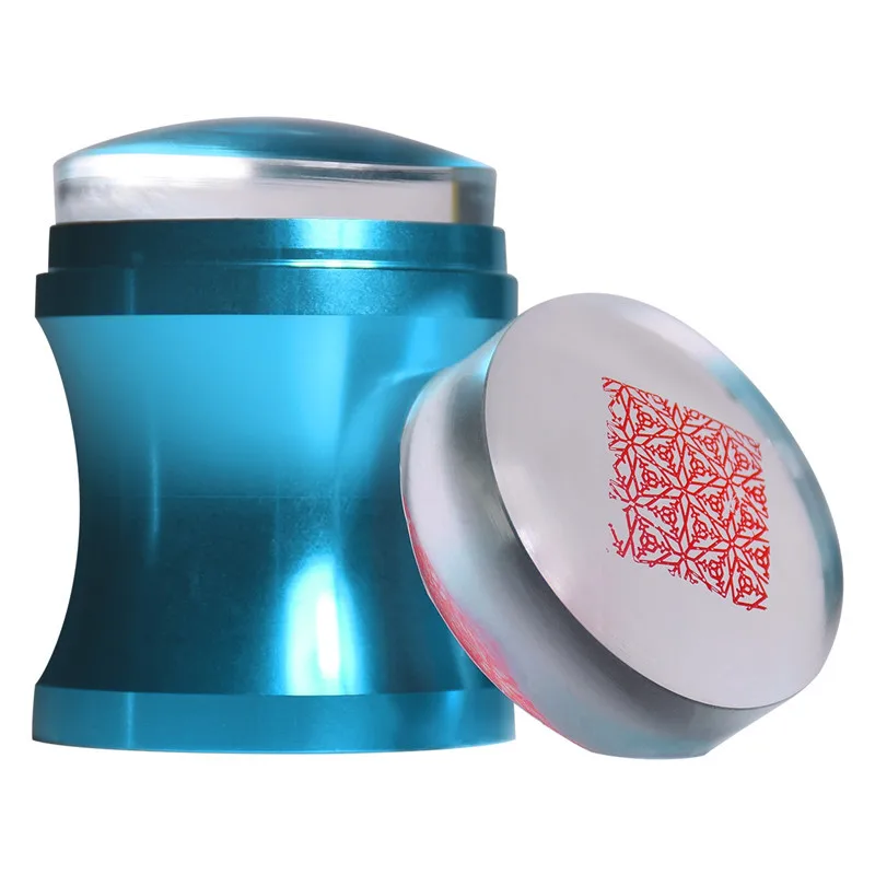 

BeautyBigBang 4cm Metal Nail Art Stamper XL Clear Jelly Silicone Head for Nail Polish Stencil DIY Stamping Nail Art Tools