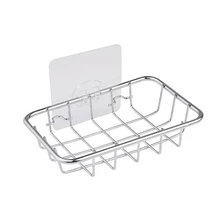 Мыльница, устойчивый к ржавчине, нержавеющая сталь, чехол для мыла, мощный клей для мыла, губка для скруббера в ванной, душ 13,8*9,2 см