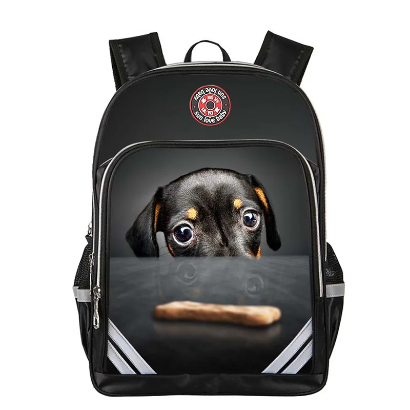 New 3D School Bags For Boys Waterproof Backpacks Child Dog Book Bag Kids Shoulder Bag Satchel Knapsack Mochila Escolar Backpack