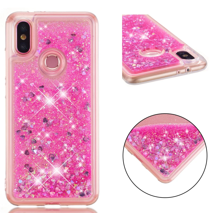 

Dynamic liquid Glitter Quicksand Case For Redmi S2 4A 4X 5X 5A 5 plus Note 5 Pro 4 Y2 Mi 8 SE A2 6X MIX 2S Clear Soft TPU Cover