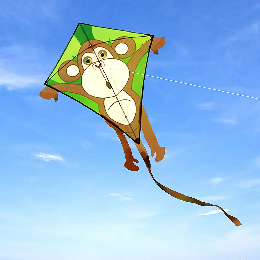 Бумажный змей в форме обезьяны игрушки Спорт на открытом воздухе одна линия воздушный змей с 30 м Летающая линия для семьи и друзей