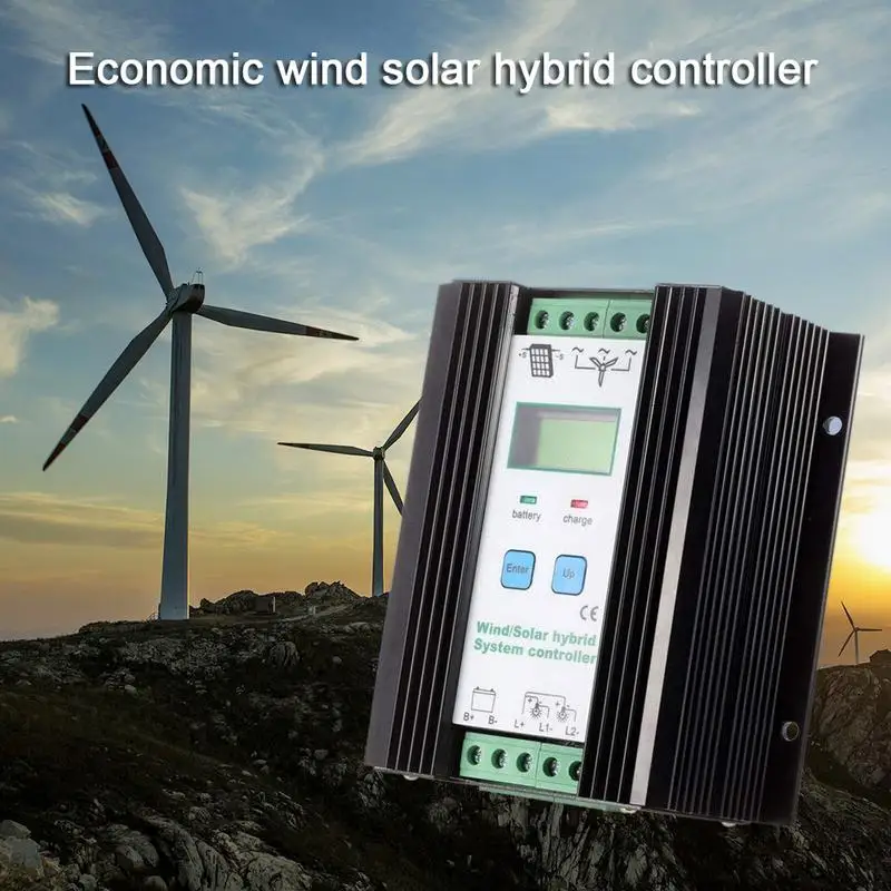 

1200W Wind Solar Hybrid Controller 50A 24V Auto 800W Wind Turbine 400W Solar Panel Charge Controller LCD Display Free Shipping