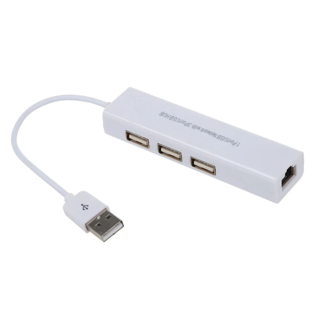 

USB 2.0 3 Ports Hub with Ethernet Network LAN Card Adapter 10/100Mbps