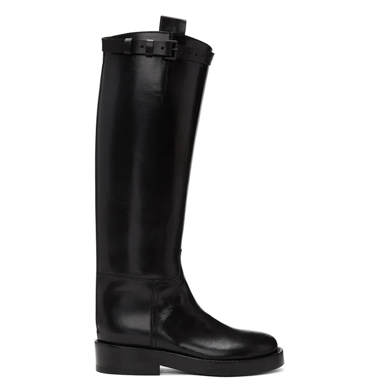 

Autumn Leather Flat High Knight Woman Winter Women Boots