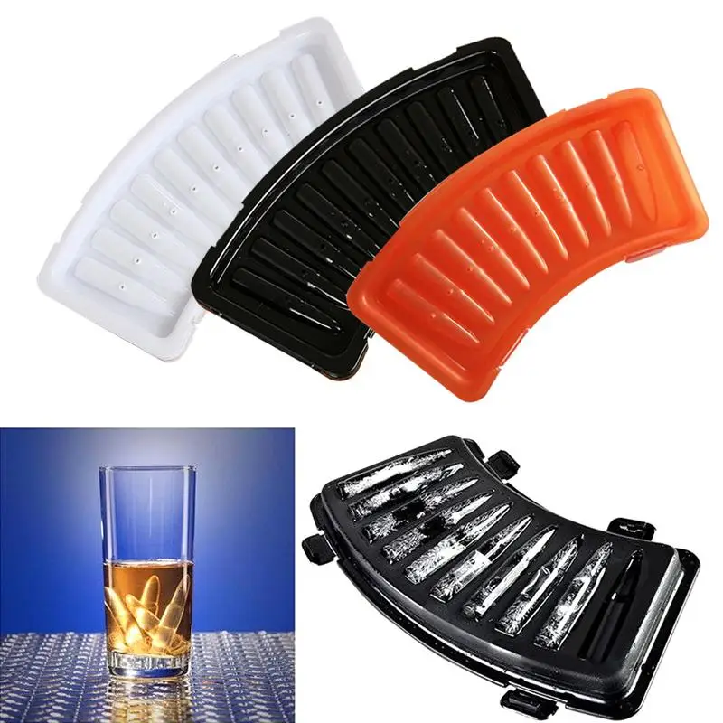 

10 Grids Gun Bullet Skull Shape Ice Cube Maker DIY Ice Cube Tray Chocolate Mold Home Bar Party Cool Whiskey Wine Ice Cream Tool