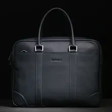 100% Full-grain Abortive Calfskin Totes Cow Leather Business Briefcases Black Blue Brown Men Handbags & Crossbody Bags (XW5015)
