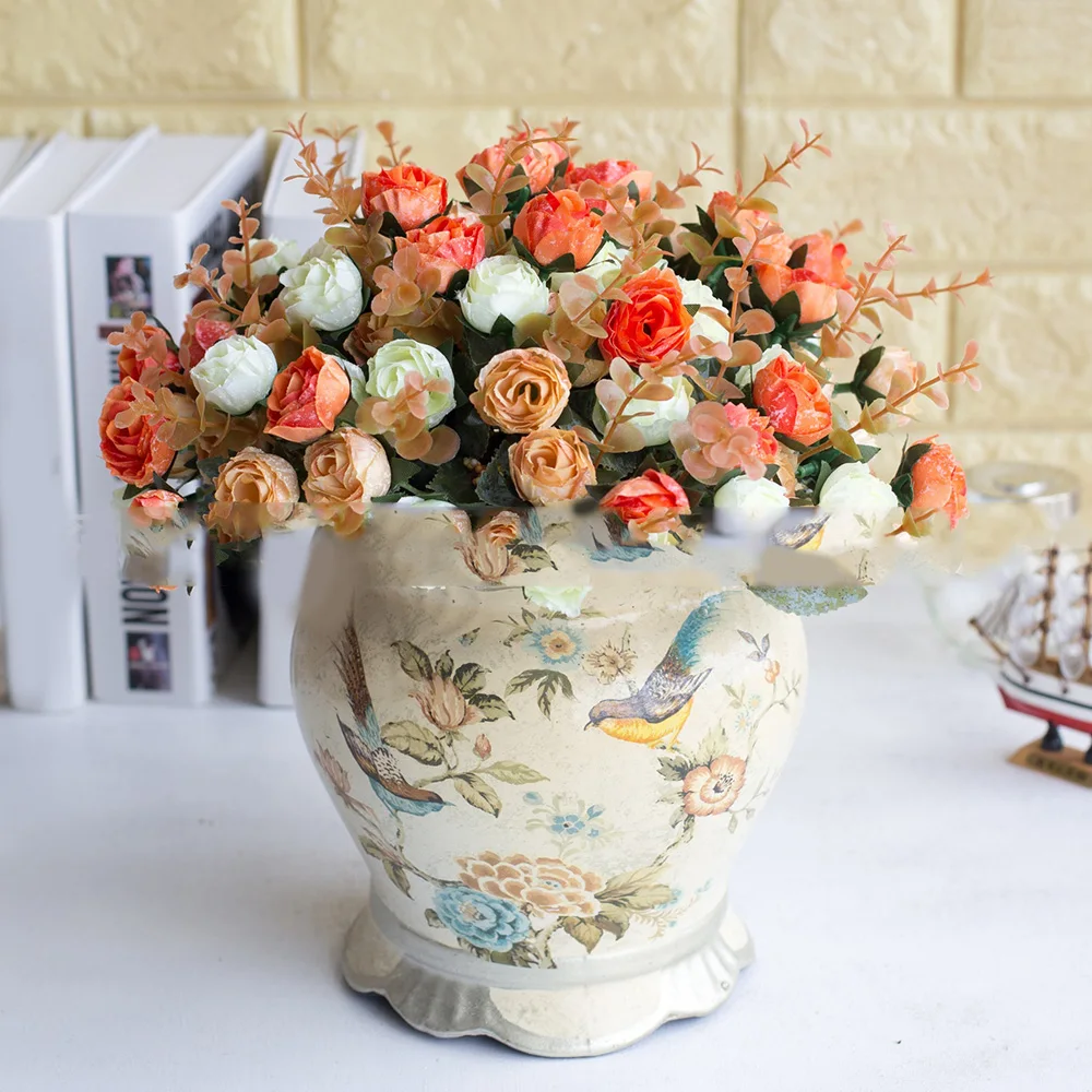 New Roses Artificial Flowers High Quality Fake Flower Artificial Flowers For Wedding Birthday Party Decoration Supplies New Roses Artificial Flowers High Quality Fake Flower Artificial Flowers For Wedding Birthday Party Decoration Supplies