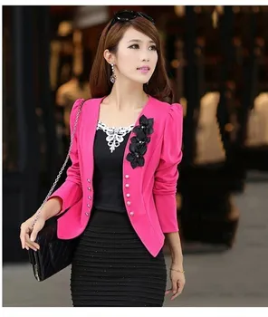 

Women Long Sleeve Fashion Blazer Short Suit Blazers Jacket Blaser Work Office Blazer Coat