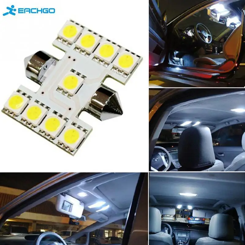 1 шт. двойная острая 5050 9SMD Светодиодная лампа DC 12V автомобильная на дверь белый
