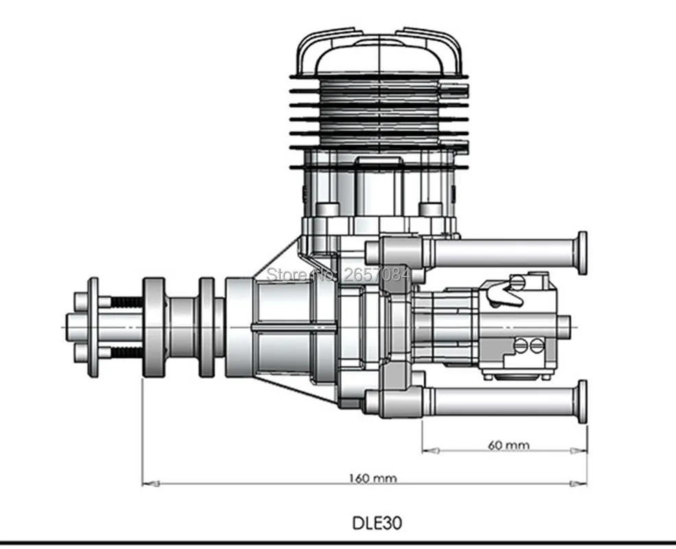 DLE30 30cc газовый двигатель для радиоуправляемого самолета фиксированная модель крыла однотактный двухтактный ветер холодный руки старт после удара