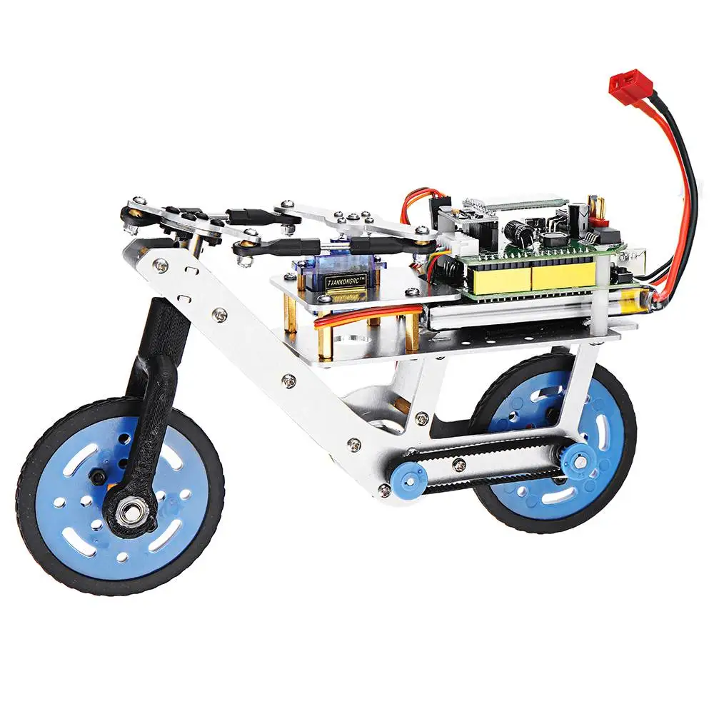 

Programmable Smart RC Robot Bike Car Self Balance Car APP bluetooth Control Educational Kit