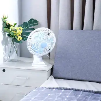 

220V Mini Desktop Fan High-Speed Air Desk and Clip On Fan With Fan Head Clamp For Dormitory Office 180 Degree Adjustable