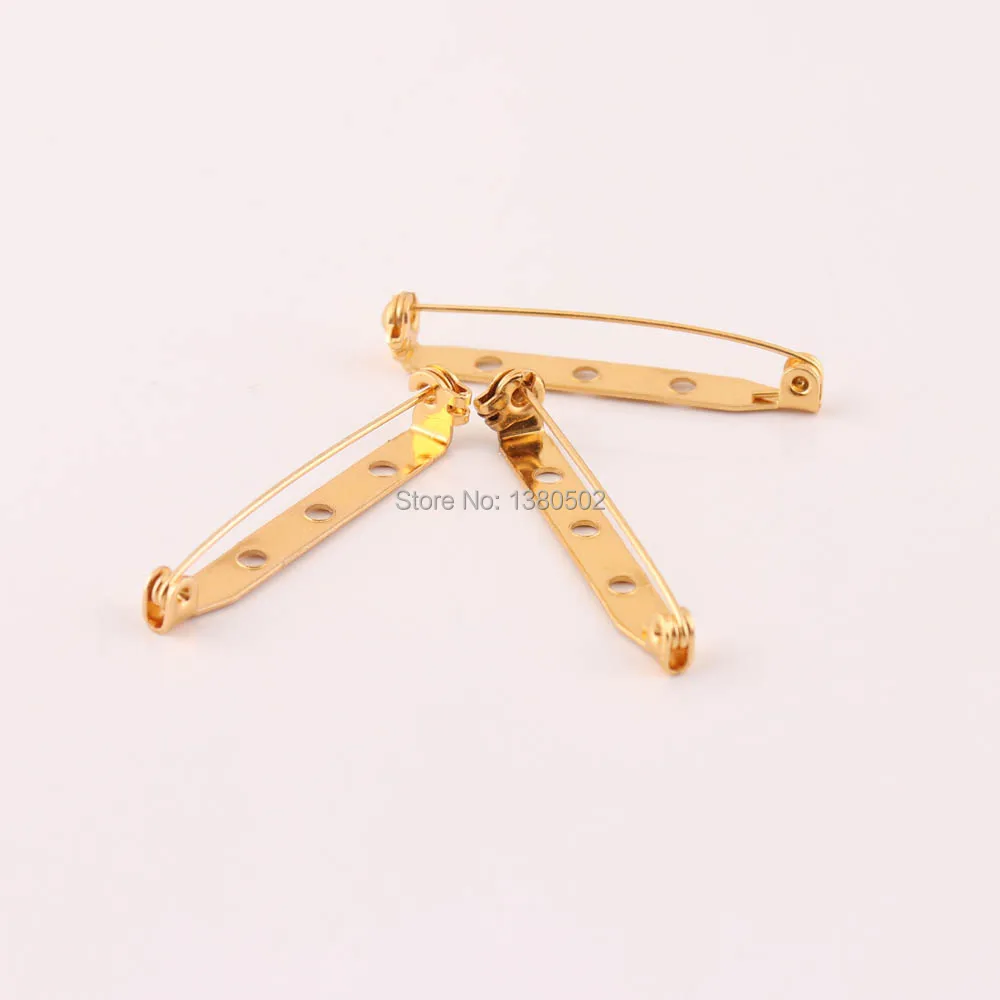 

20pcs /lot 40*5mm gold color Hight Quality Metal safety pins brooch pin for garment sewing tool