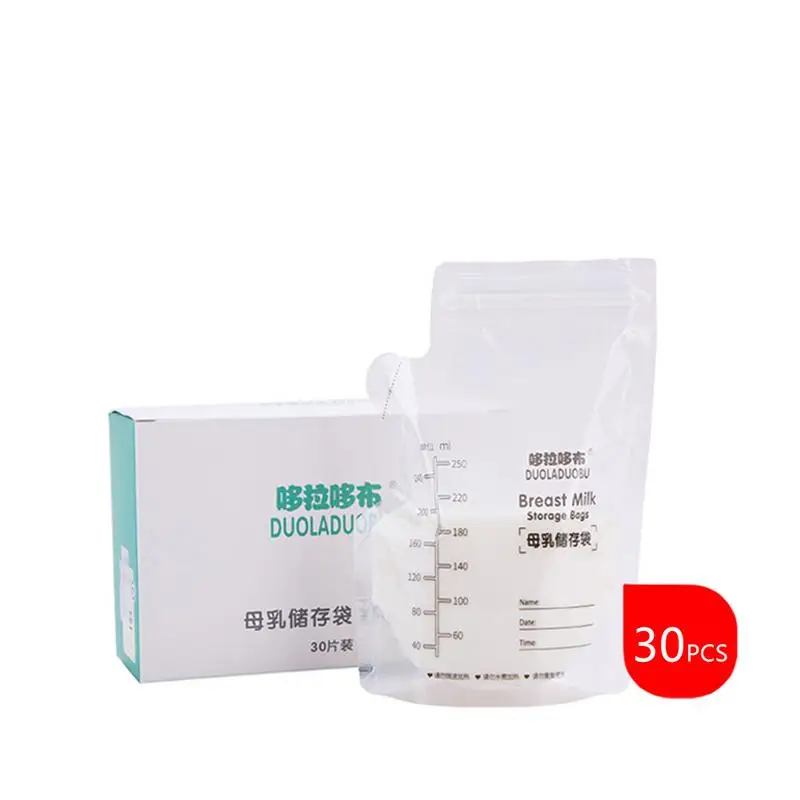 

250ML Transparent Portable Infant Breast Milk Storage Bags Baby Food Storage Pouch Freezer for Breastfeeding Mother BPA Free
