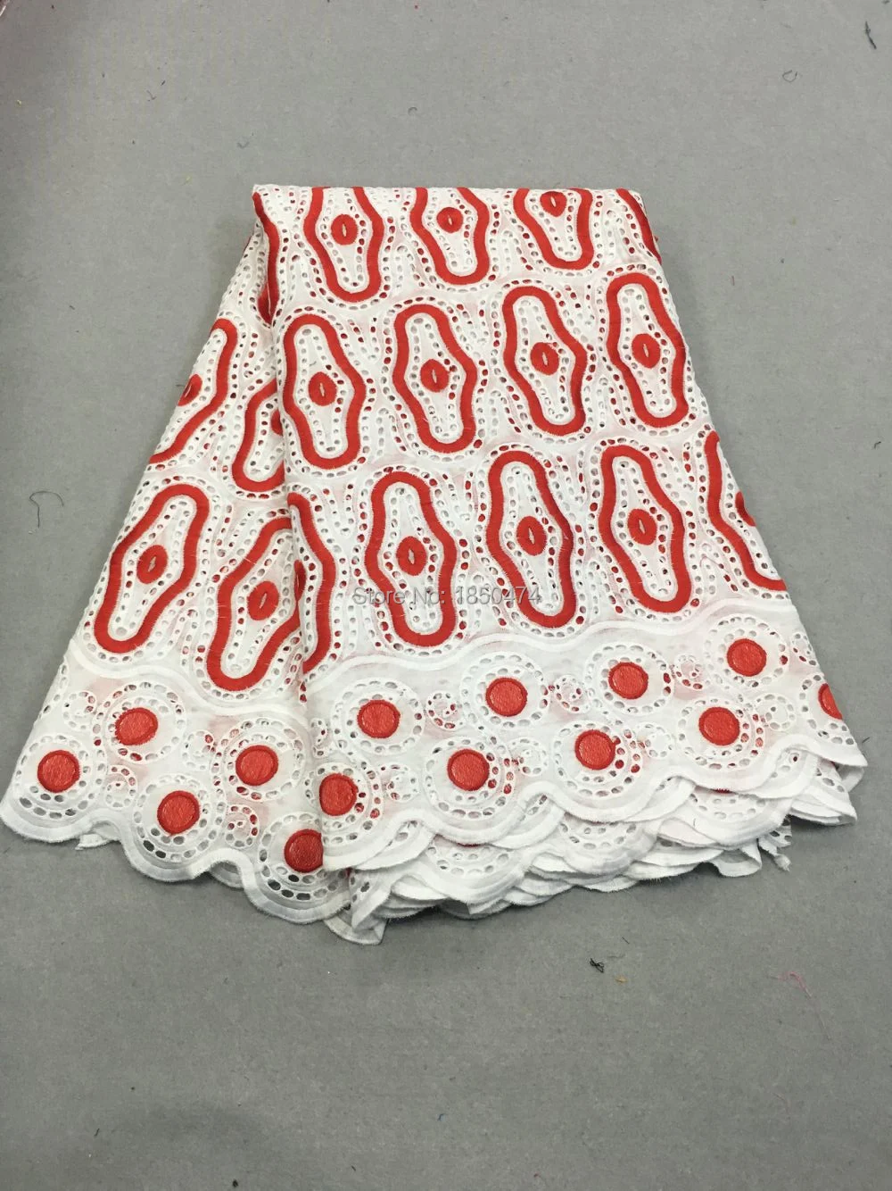 

Cheap Hollow Out Design 2019 African Cotton Swiss Voile Lace High Quality Swiss Voile Dry Lace Cotton Lace Fabric White Red 13FS