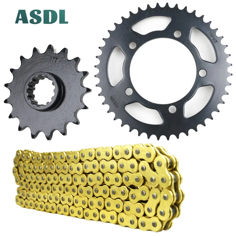 

520 17T 44T 1045 steel Motorcycle Transmission Chain and front rear sprocket set for BWM S1000 RR Sport Conversion 2009-2017