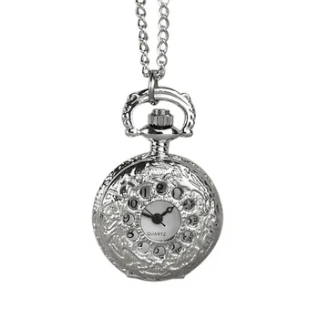 

Palace-style small small hollow silver small circle pocket watch
