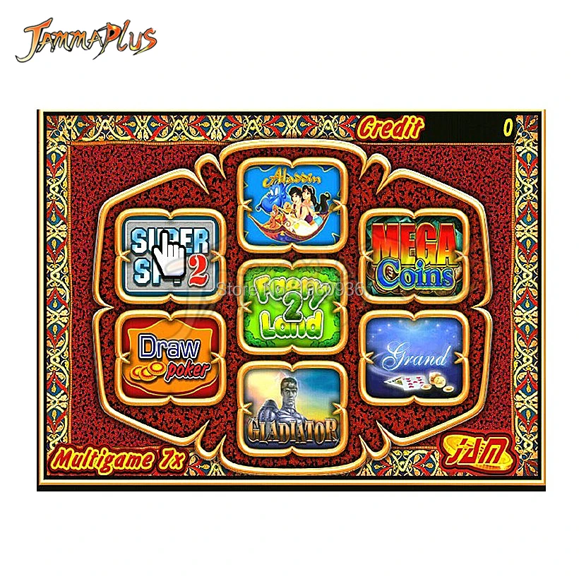 

Casino Multigame 7X board casino game pcb Red Slot Game Board 7 in 1 poker games for Machine gambling Machine