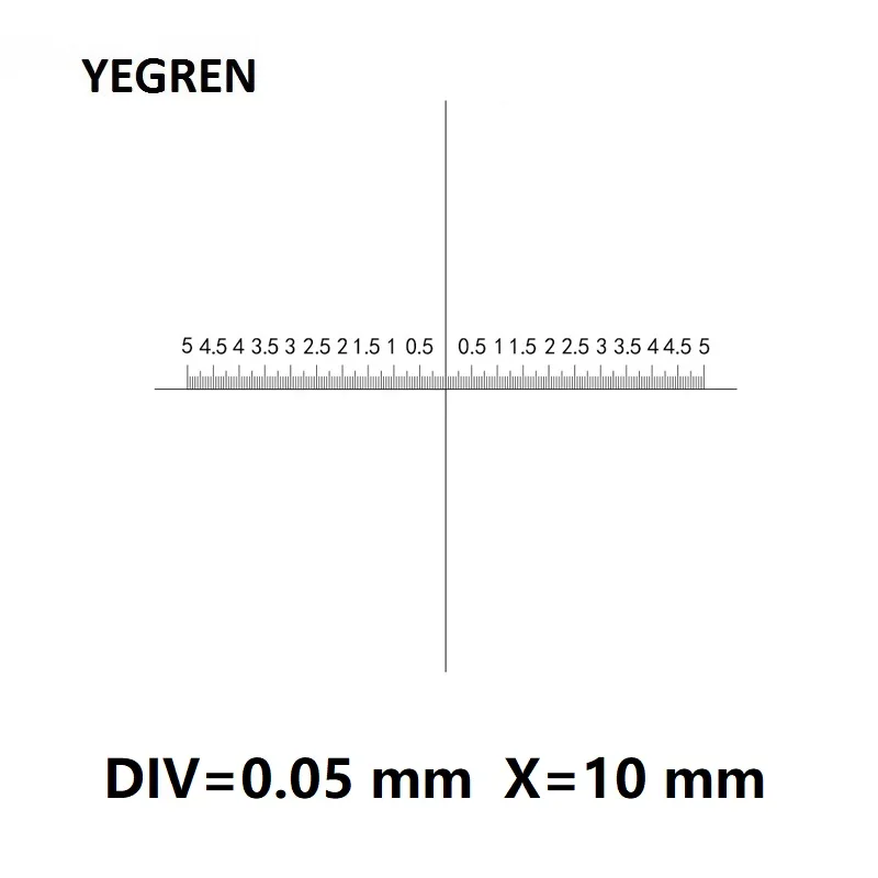 

Diameter 20 mm Eyepiece Micrometer Cross Reticle Vertical Line Horizontal Ruler 5-0-5 Ocular for Biological Microscope Ocular