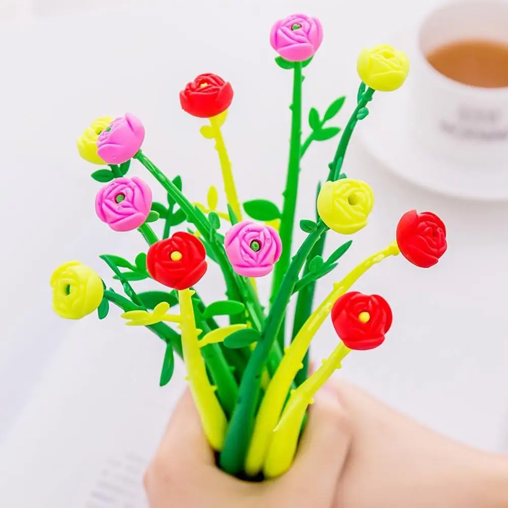 

Creative Flower Gel Ink Pen Cute Stationery School Office Supplies Kids Gift