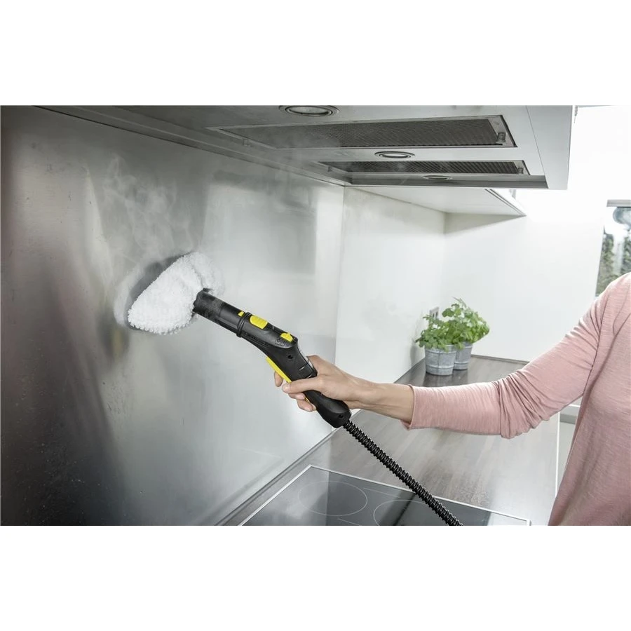 Пароочиститель Karcher SC 2 EasyFix*EU(Максимальное давление пара 3,2 бар, длина кабеля 4 м, время нагрева 6,5 мин,съемный бак 1 л,охват рабочей площади уборки достигает 75 квадратов