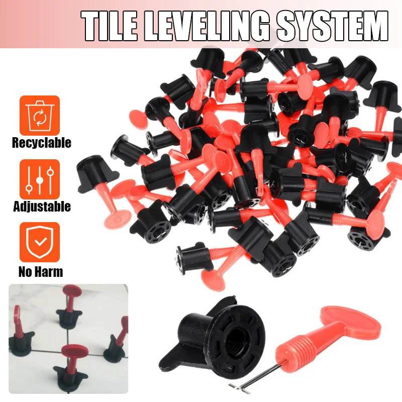 New 50pcs/set level wedges tile spacers for Flooring Wall Tile
carrelage Leveling System Leveler Locator Spacers Plier