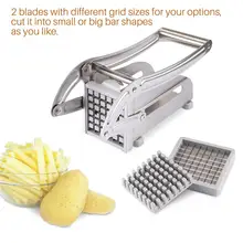 Нержавеющая сталь машина для нарезки картофеля фруктовый, овощной слайсер резак для картофеля фри инструмент машинка для чистки картофеля