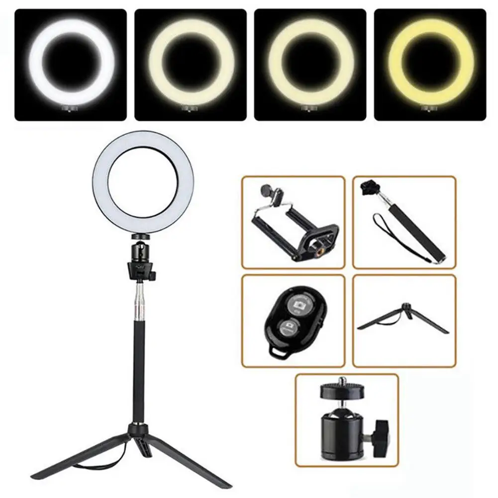 

14.5/16/20cm Dimmable LED Ring Light Selfie Light Lamp Photo Camera Live Fill-in Light r30