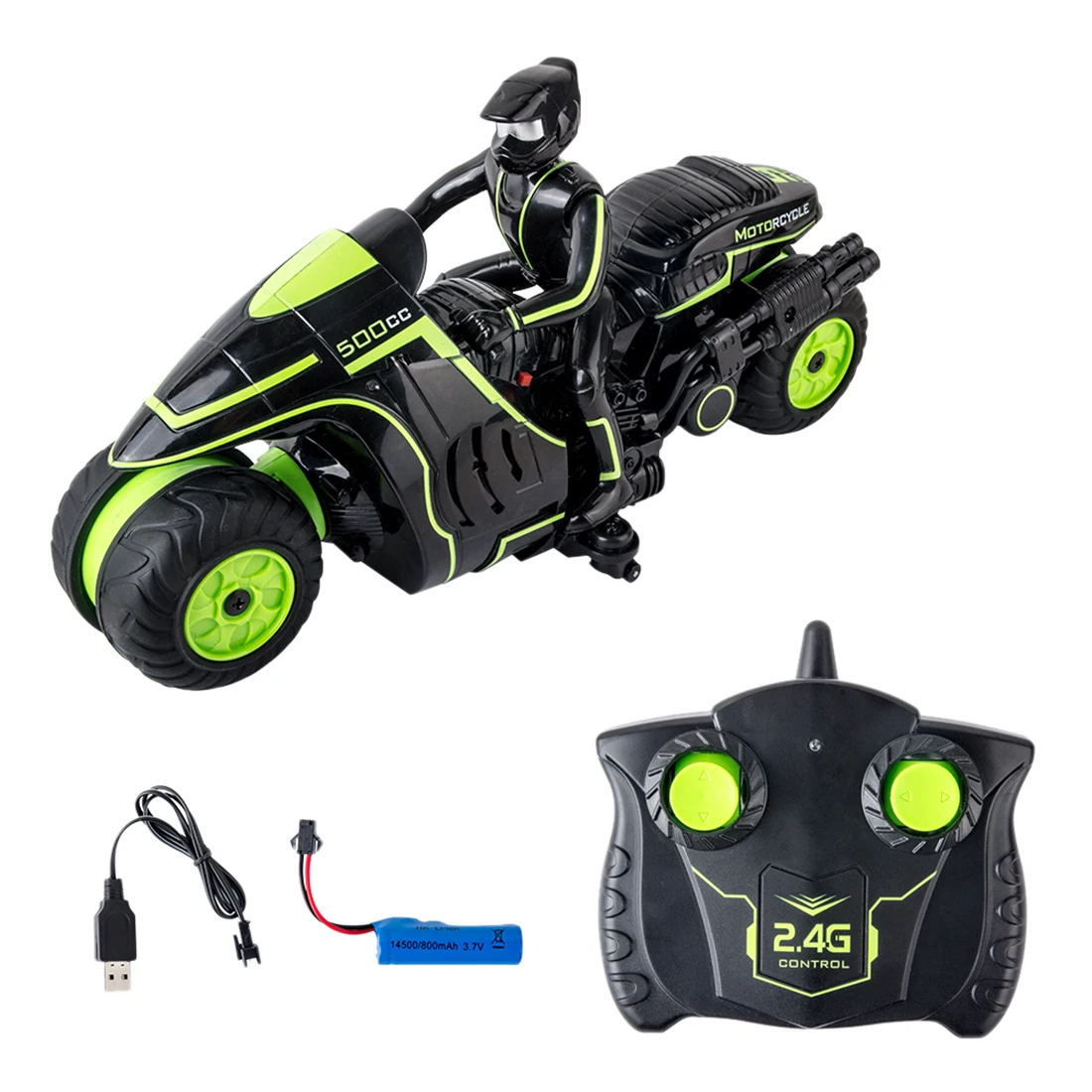 

Rowsfire 2.4G 360 Degree Rotating Drift Stunt Vehicle RC Motorbike Toy For Children Adult With High Quality