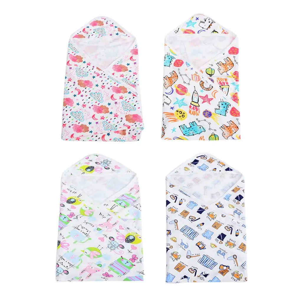 

Newborn Baby Bath Towel Square Hooded Bath Towel Bathrobe Receiving Blanket Sleeping Wrap Swaddle For new born baby bath towel