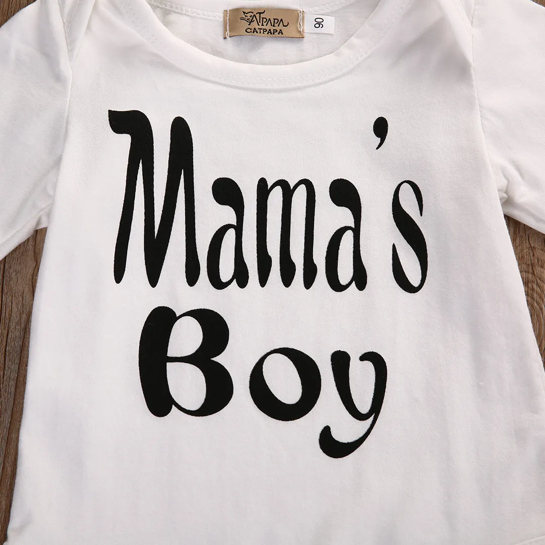 Весенняя одежда для малышей боди новорожденного с надписью Mama'S мальчиков и