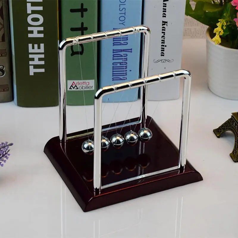 Fun Anti Stress Desk Toy Newtons Cradle Ball Pendulum