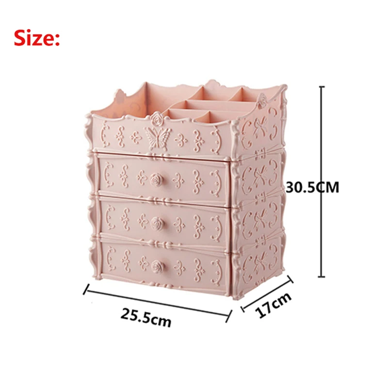 

Plastic Cosmetic Drawer Container Makeup Organizer Box For Storage Make Up Jewelry Nail Holder Home Desktop Sundry Storage Cas