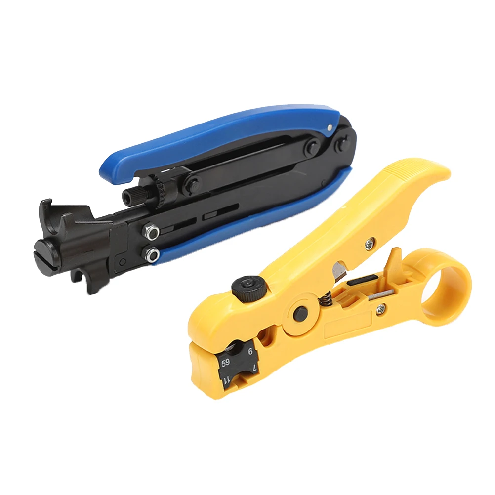 

1PC Cable Pliers Kit Wire Stripper Multiple Use Practical Compression Tool Cable Crimper Adjustable for Cable Install Cable Fix