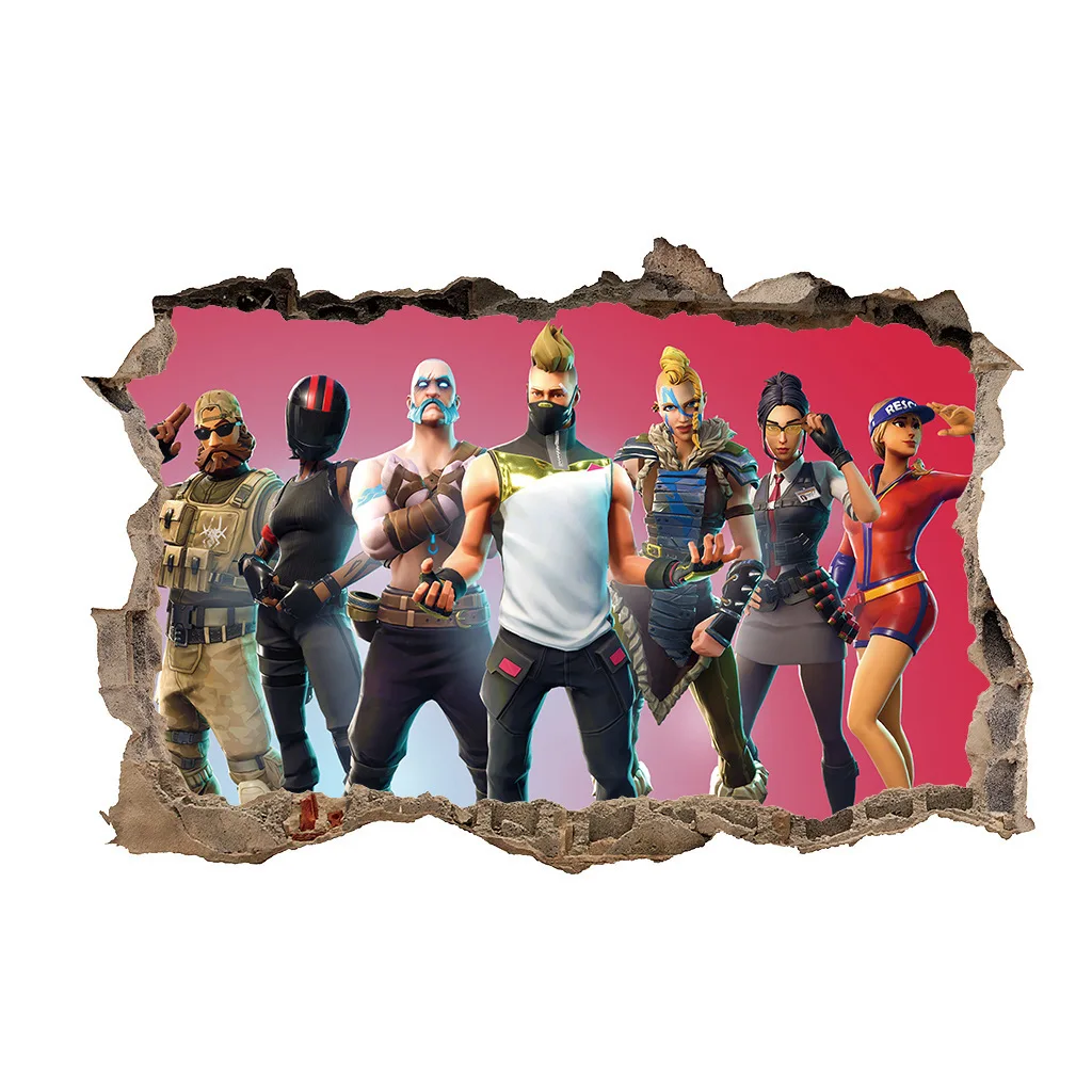 

one piece Creative 3D Battle Game Wall Stickers For Kids Rooms Anime Wall Decals Living Room Home Decor Wall Poster Decoration