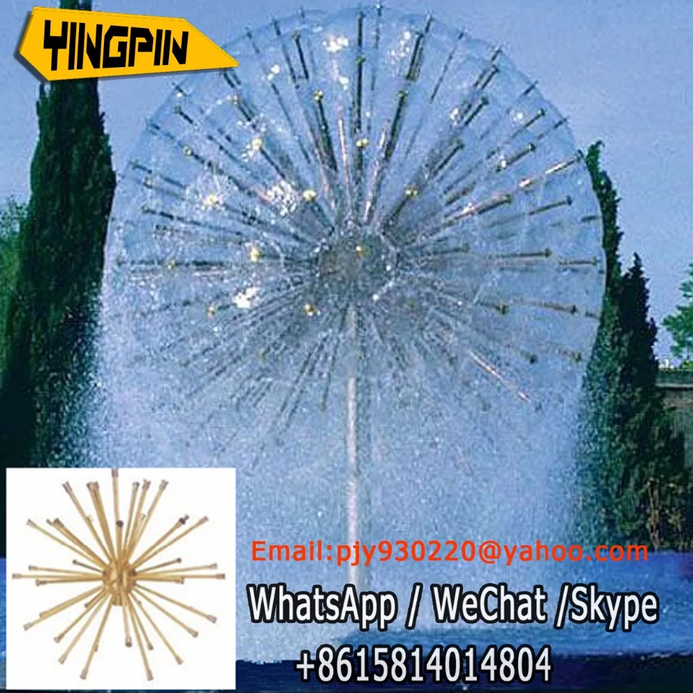 

factory Outlet high Quality Assurance 2" DN50 brass crystal ball dandelion fountain nozzle Landscape Water Pool.