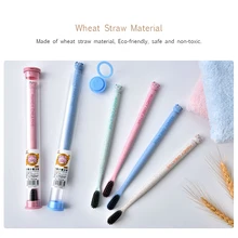 Симпатичная пшеничная соломенная зубная щетка для ухода за полостью рта бамбуковый уголь Мягкая Щетина зубная щетка для зубов для взрослых