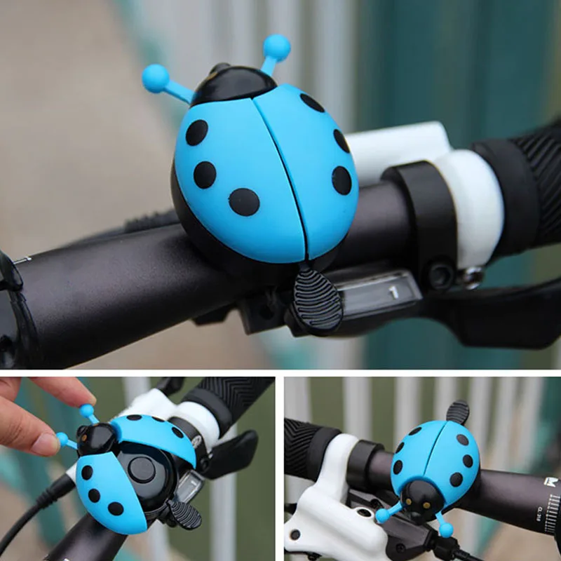 

Bike Bicycle Ladybug Bell Ride Alarm For Children Blue Red Tool Lovely Beetle