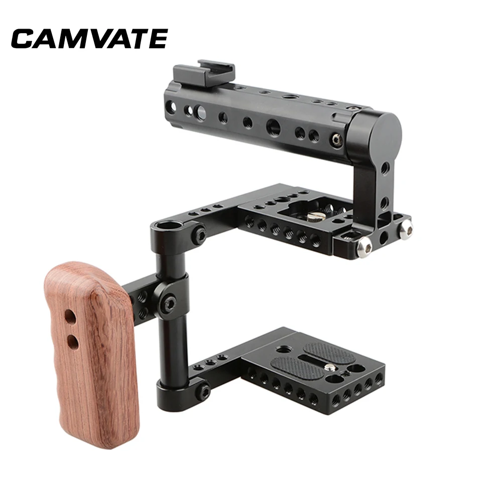 BMPCC клетка деревянная ручка DSLR верхняя Rig Kit для карманного кинотеатра BlackMagic