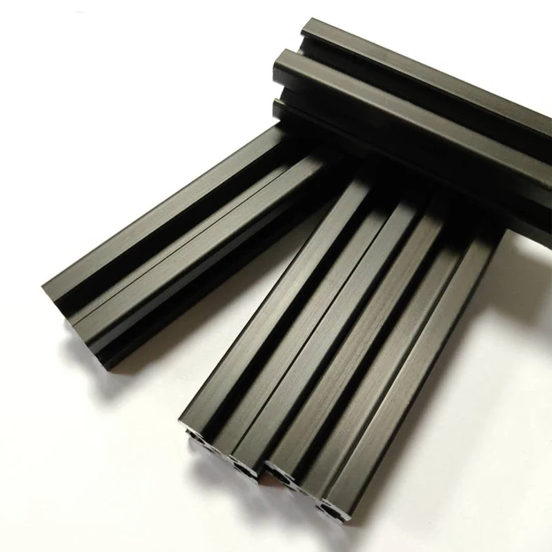 

1PC/lot BLACK 2020 European Standard Anodized Aluminum Profile Extrusion 100-800mm Length 3D printer frame