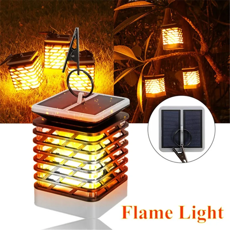 

Mising Solar Powered 75 LED Flame Effect Hanging Lantern Light Outdoor Waterproof for Yard Garden Lawn Tree Decor Camping Tent