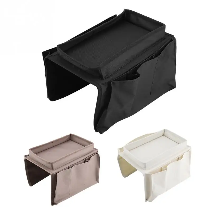 

Sofa Armrest Hanging TV Remote Control Organizer Couch Storage Bag with Cup Holder Tray