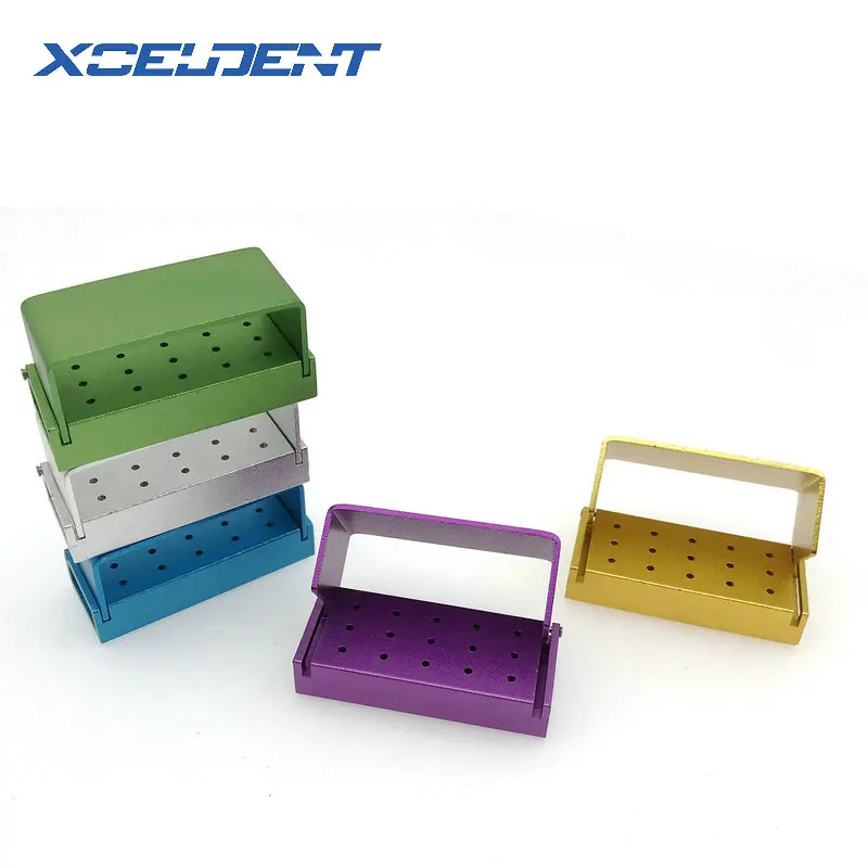 

15 Holes Dental Bur Holder Stand Autoclave Disinfection Box Case for High Speed Burs