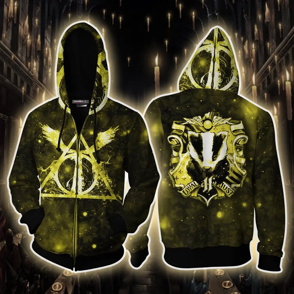 The Wizardry 3D Printed Hoodie with Pocket Ravenclaw Gryffindor for Adult Unisex Sweatshirt Costume Casual Hoodies Men Clothes