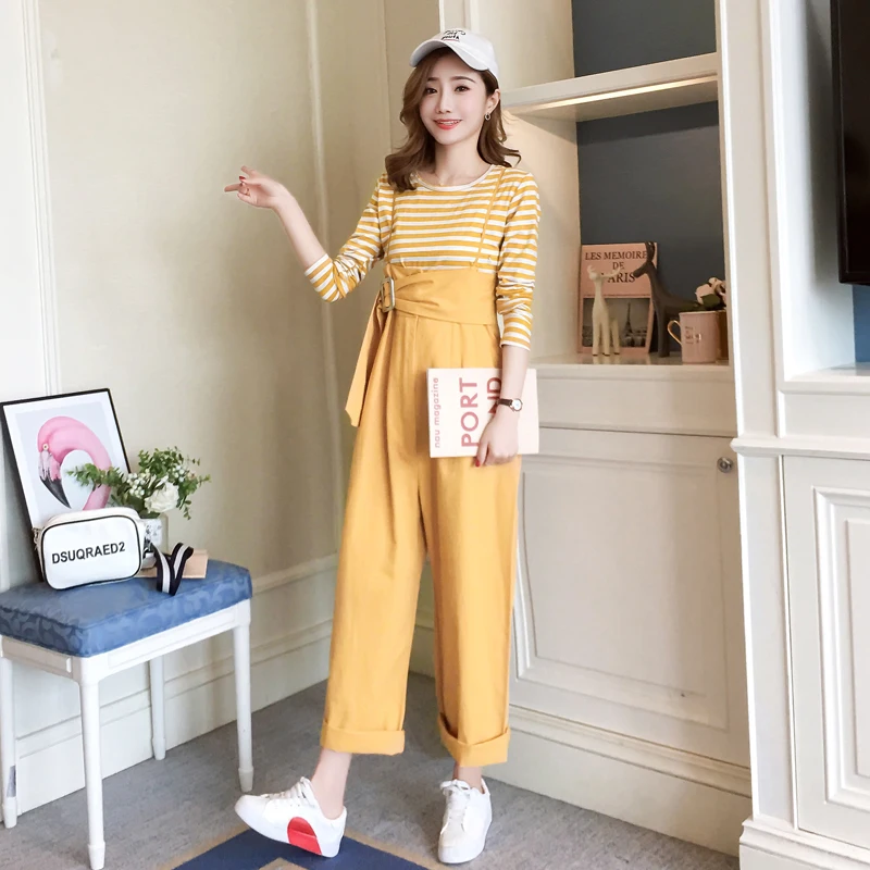 

2019 spring postpartum women lactation clothes set wide-legged pants long sleeve breastfeeding T-shirt twinset nursing suits