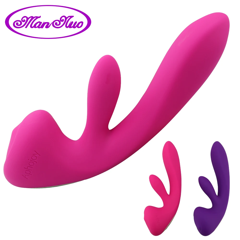 G Spot font b Dildo b font Rabbit Vibrator for Women Dual Vibration Waterproof Female Vagina
